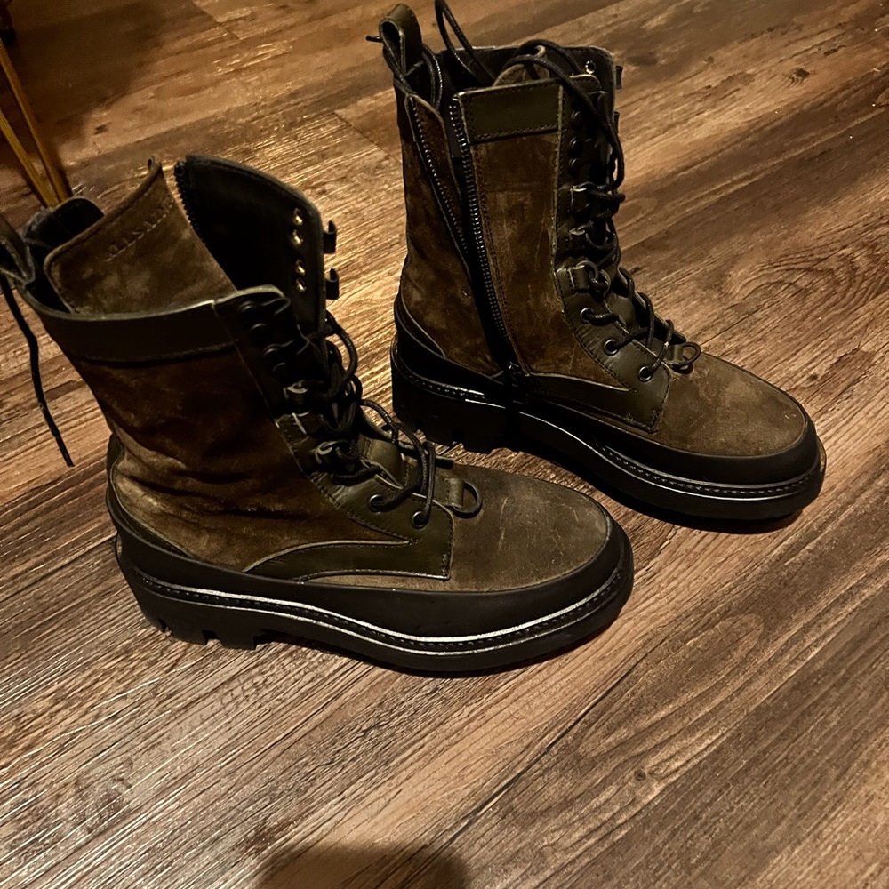 Allsaints boots, green/black